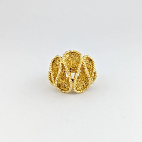 Bague 54 Bague en or jaune motif corde ondulante 58 Facettes 32695