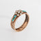 Bague Bague victorienne antique avec perles turquoise et anneau vintage en or rose 14 carats, taille 7 58 Facettes G13979