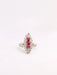 Ring 48 Vintage ruby ​​and diamond marquise ring 58 Facettes J317