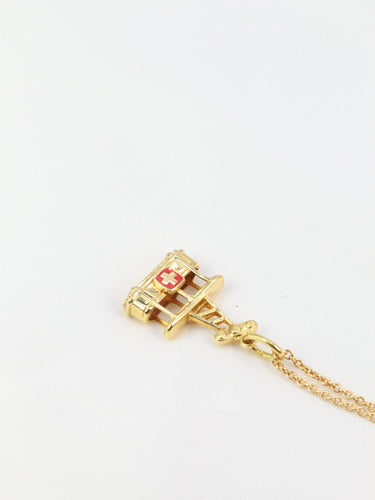 Pendentif Pendentif vintage téléphérique en or jaune 58 Facettes 391.14