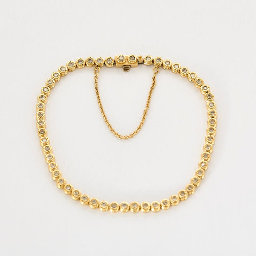 Bracelet Bracelet tennis or jaune et diamants 58 Facettes SOR1075