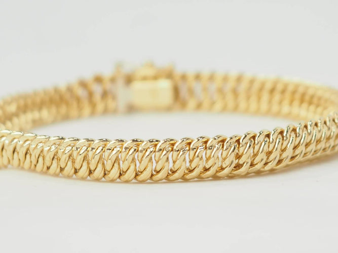 Bracelet Bracelet maille américaine en or jaune 58 Facettes 33431