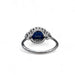 Ring 52 Platinum Art Deco Ring Sapphire Diamonds. 58 Facettes