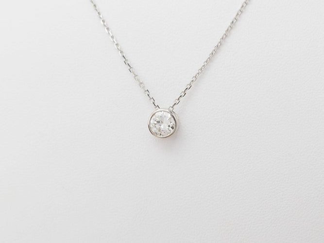 Collier Collier solitaire en or blanc et diamant 0.77ct 58 Facettes 31186