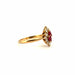 Bague 57 Bague Pompadour or jaune rubis diamants 58 Facettes 80-GS38482