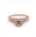 Ring 57 Solitaire Yellow Gold Diamonds 58 Facettes