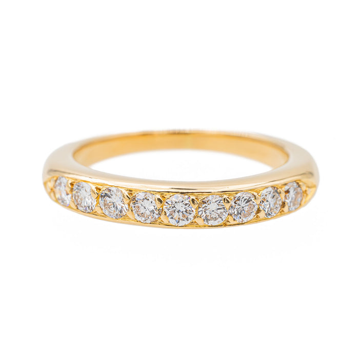 Bague Demi alliance Or jaune Diamant