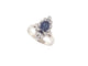 Bague 56 bague marquise en or blanc sertie saphir & diamants 58 Facettes 261889