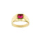 Bague Bague pour homme en or jaune avec pierre rouge 58 Facettes 35623