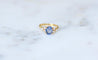 Bague 52 Bague Saphir Ceylan 1.60 Cts et Diamants 58 Facettes