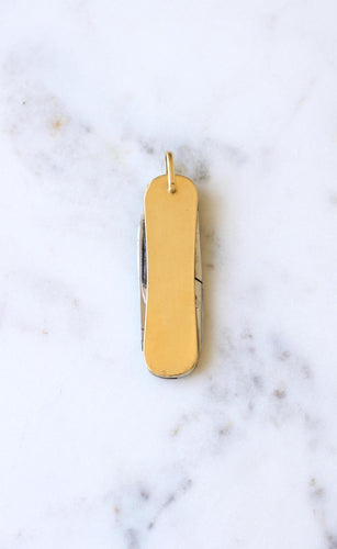 Pendentif Pendentif Couteau Suisse Fer à Cheval Diamant sur Or Jaune JA Henckels 58 Facettes