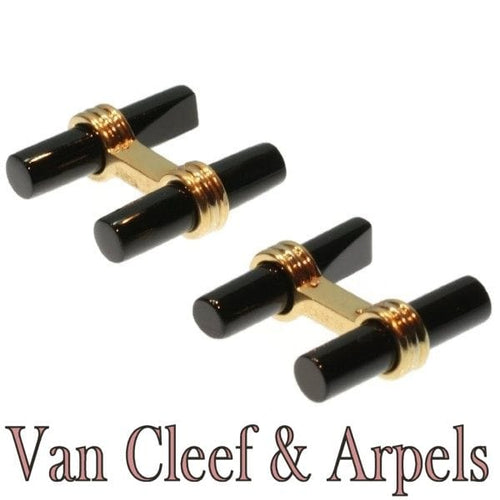 Boutons de manchette Boutons de manchette en or Onyx Van Cleef & Arpels 58 Facettes 16014-0109