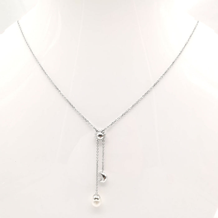 Collier Collier en or blanc 58 Facettes