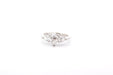 Bague 50 Bague or blanc diamant poire 1ct D/SI2 58 Facettes 26337-29402