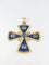 Pendentif Pendentif croix pectorale or jaune émail cabochons de saphirs 58 Facettes 519