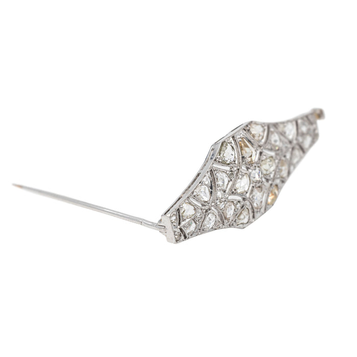 Broche Epingle Or blanc Diamant