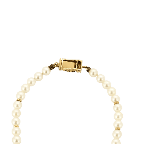 Collier Collier or jaune perles et pierres précieuses 58 Facettes BO/250008