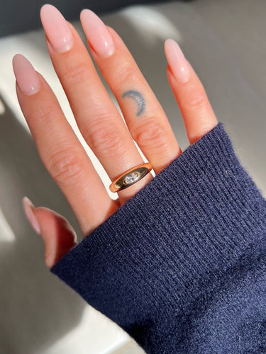 Bague 52.5 Bague Jonc or jaune, diamant Marquise 58 Facettes 1