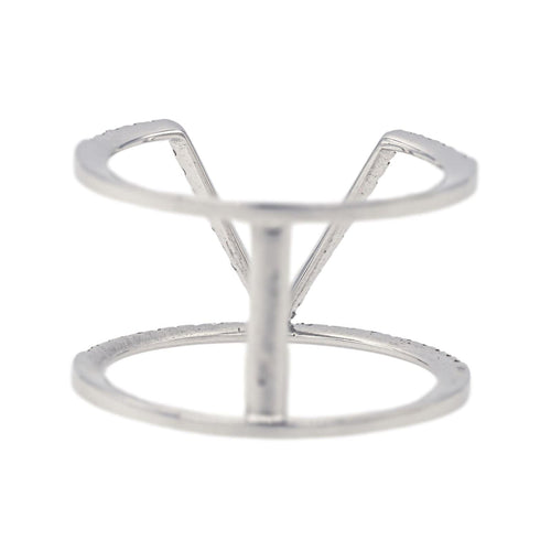 Bague 53 Bague Graphique Or blanc Diamant 58 Facettes 578818RV