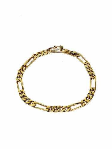 Bracelet Bracelet En Or Rose Mailles Figaro 58 Facettes