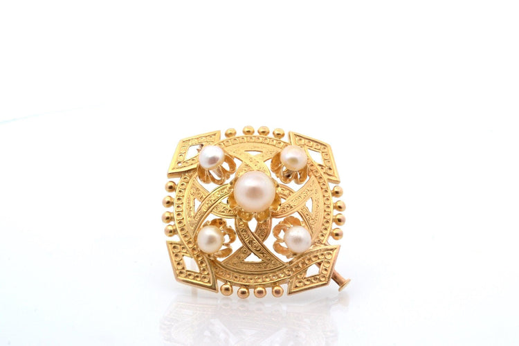Broche Broche ancienne or et perles fines 58 Facettes 27815