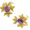 Boucles d'oreilles Boucles d'oreilles vintages, or jaune, améthystes, turquoises. 58 Facettes 31336