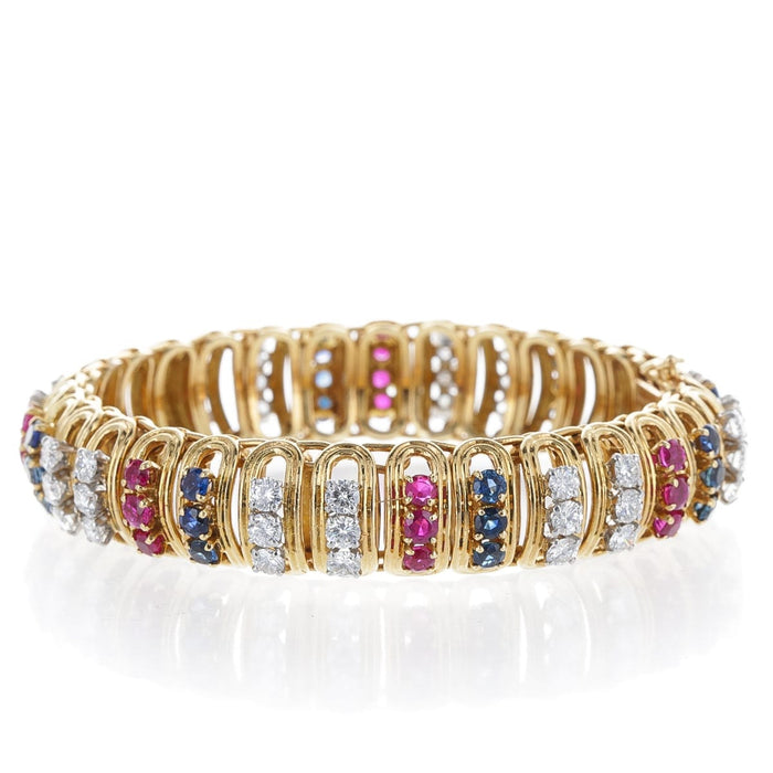 Bracelet BOUCHERON - Bracelet Or Diamants Saphirs 58 Facettes 2.17667