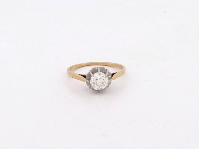 Bague 54 bague solitaire en or jaune diamant 58 Facettes 261197