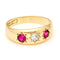 Bague 56 Bague gitane en or jaune, diamant et rubis 58 Facettes CCBAD7DB879D4A76BDBCF47059EFEFA2