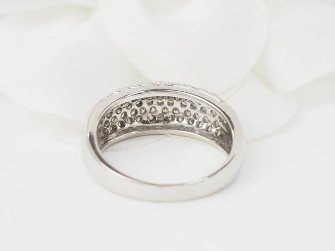 Bague 59 Bague jonc en or blanc et diamants 58 Facettes 33104