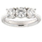 Bague 54 Bague trilogie en or blanc avec diamants certifiés GIA de 2,12 ct 58 Facettes G3825