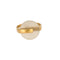 Bague 54 Bague moderniste or jaune et cristal de roche 58 Facettes NAR0303