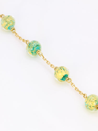 Collier Bracelet chaine or jaune perles de Murano 58 Facettes 1CA0000004/1