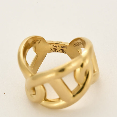 Bague 51 HERMES - Enchaînée - Bague en or jaune 58 Facettes MB4