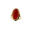 Bague 53 Bague en or jaune avec corail rouge 58 Facettes 37274
