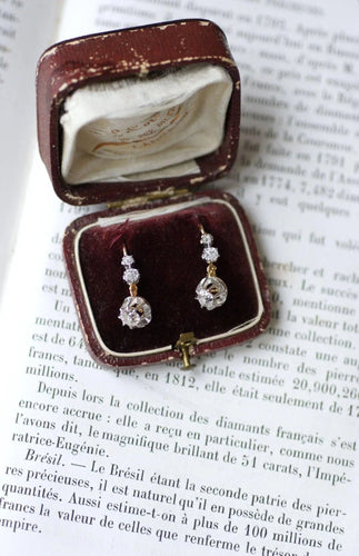 Dormeuses Art Déco diamants