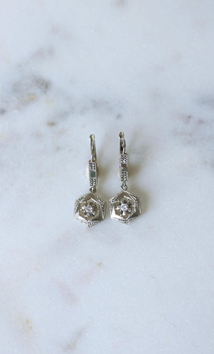 Boucles d'oreilles Boucles d'Oreilles Pendantes Art Déco Diamants 58 Facettes