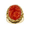 Bague 53 Bague camée en or jaune avec corail 58 Facettes 39794