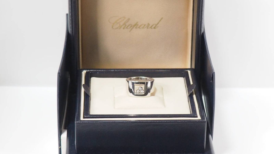 Bague 52 Bague Chopard Happy Diamonds en or blanc et diamants 58 Facettes 31060