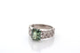 Bague 53 Bague vintage saphir vert de 3,09cts 58 Facettes 27699