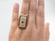 Bague 56 Bague vintage en or jaune et grenats 58 Facettes 33467