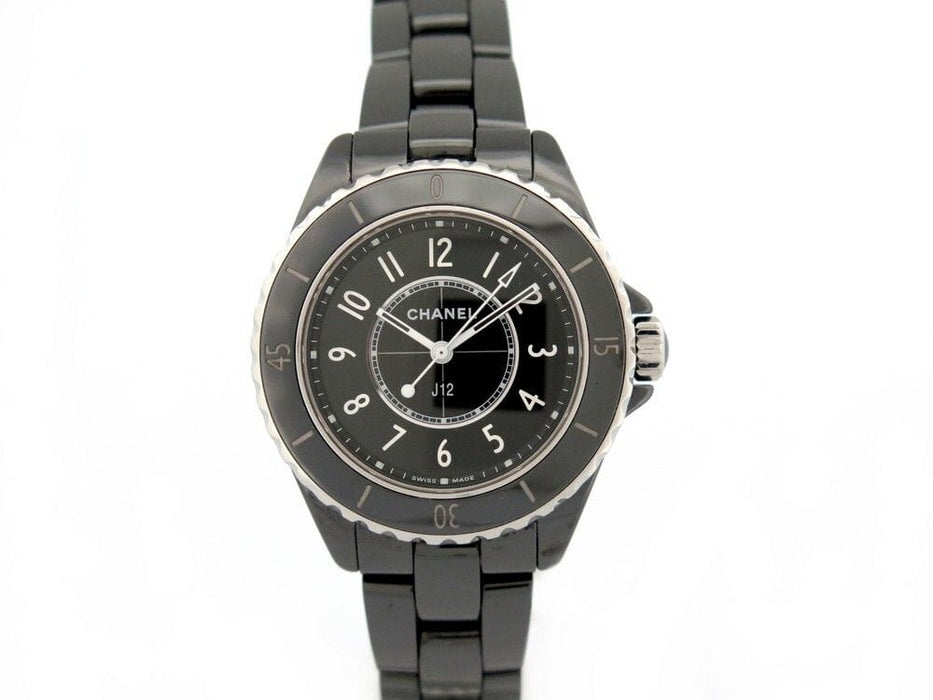 Montre montre CHANEL j12 intense black ceramique noire 58 Facettes 259358