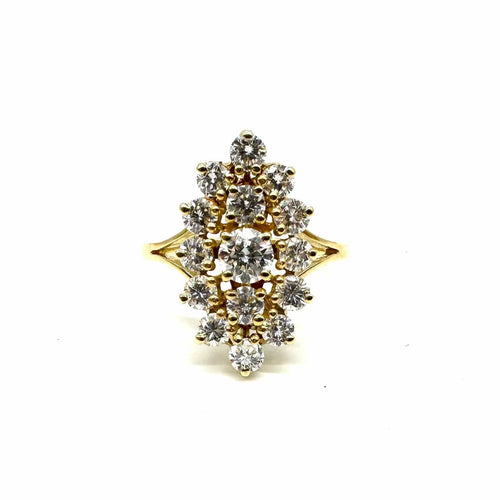 Bague Bague marquise or jaune et diamants 58 Facettes Z15B51188