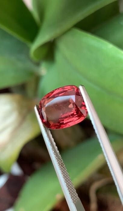 Gemstone Spinelle rouge 3.18cts non chauffé de Birmanie 58 Facettes 513