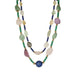 Collier Sautoir Quartz Rose, Lapis Lazuli, Malachite, Aventurine, Calcédoine et Boules Vermeil 58 Facettes S20