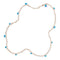 Collier Sautoir Pomellato, "Capri", or rose, céramique turquoise. 58 Facettes 33660