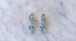Boucles d'oreilles Boucles d'Oreilles Goutte Aigue Marine et Diamant 58 Facettes