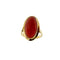 Bague 53 Bague en or jaune avec corail rouge 58 Facettes 37274