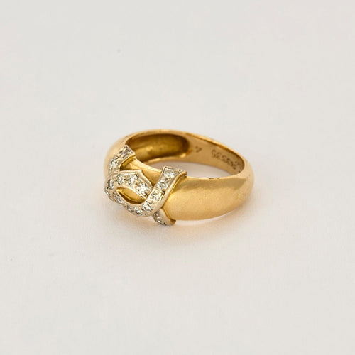 Bague 46 CARTIER - Cartier C - Bague jonc or jaune et blanc 58 Facettes RAM28444