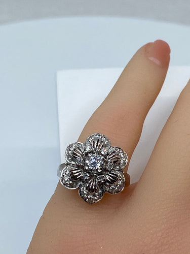 Bague 48 Bague Fleur Diamants 58 Facettes AB69